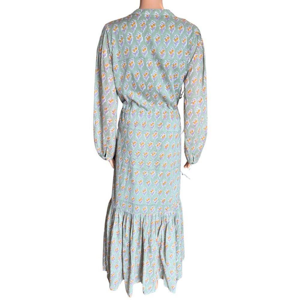 NWT Emerson Fry Francis Maxi Dress Harper Organic Green Floral Boho Large - Picture 9 of 12